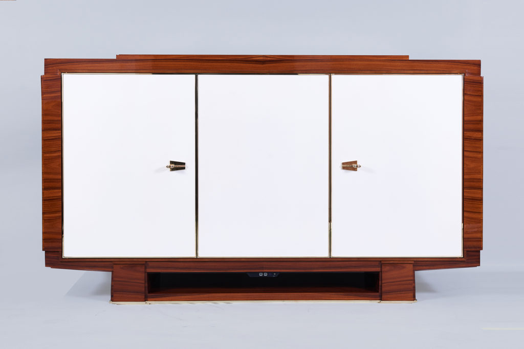 A French Modernist Inspired Three Door Entertainment Cabinet by ILIAD Design