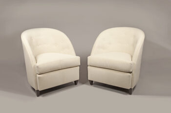 A Pair of Art Deco Style Upholstered Armchairs by ILIAD Design