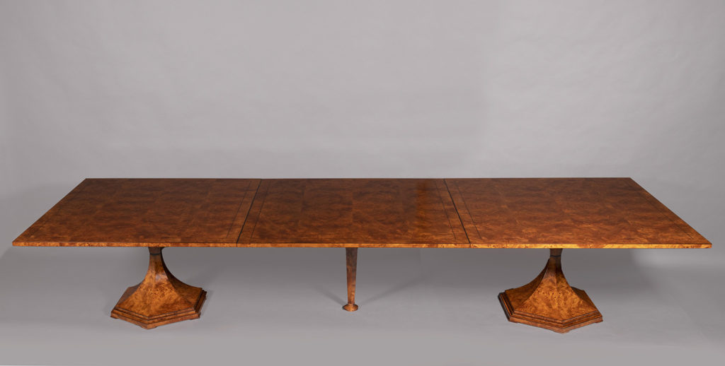 A Monumental Biedermeier Inspired Combination Dining Table by ILIAD Design