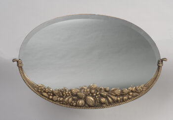 A Pair of Art Deco Oval Wall Mirrors
