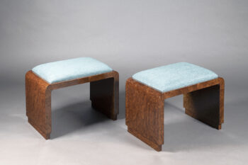 A Pair of French Modernist Inspired Ottomans by ILIAD Design