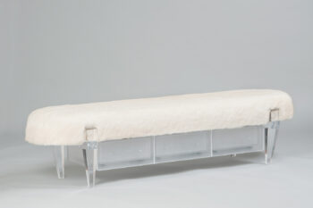 A Mid-Century Inspired Acrylic Bench