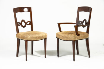 A Set of Eight French 40's Dining Chairs by Jules Leleu