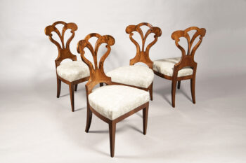 A Suite of Four Biedermeier Side Chairs Attributed to Josef Danhauser